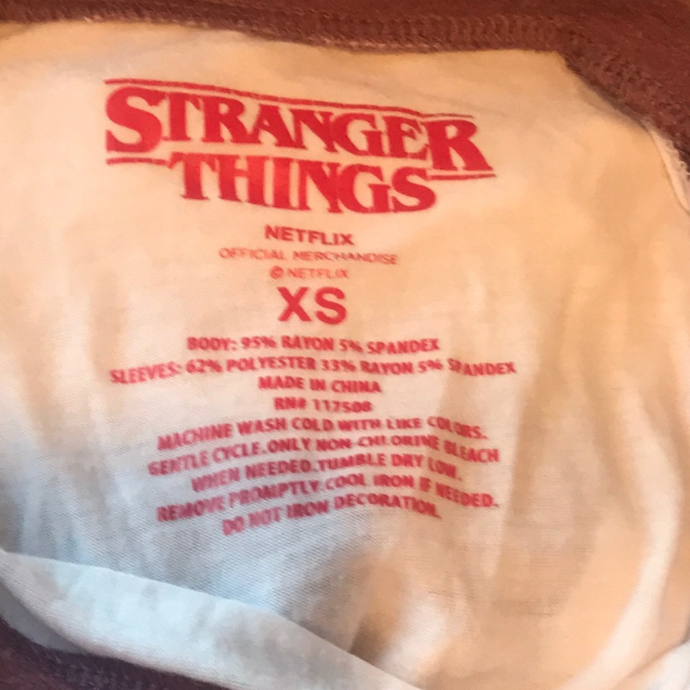 Stranger Things T-shirt, XS, baseball style - Picture 2 of 3